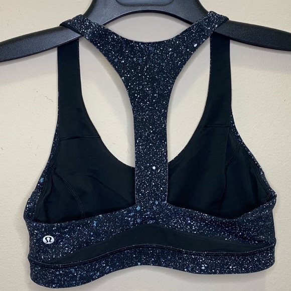 Lululemon Invigorate Mesh Insert Sports Bra Crystalline Splash Blue Size 8 - Picture 3 of 6